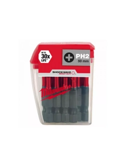 Бита для шуруповерта Milwaukee Shockwave PH2 50 мм 10шт