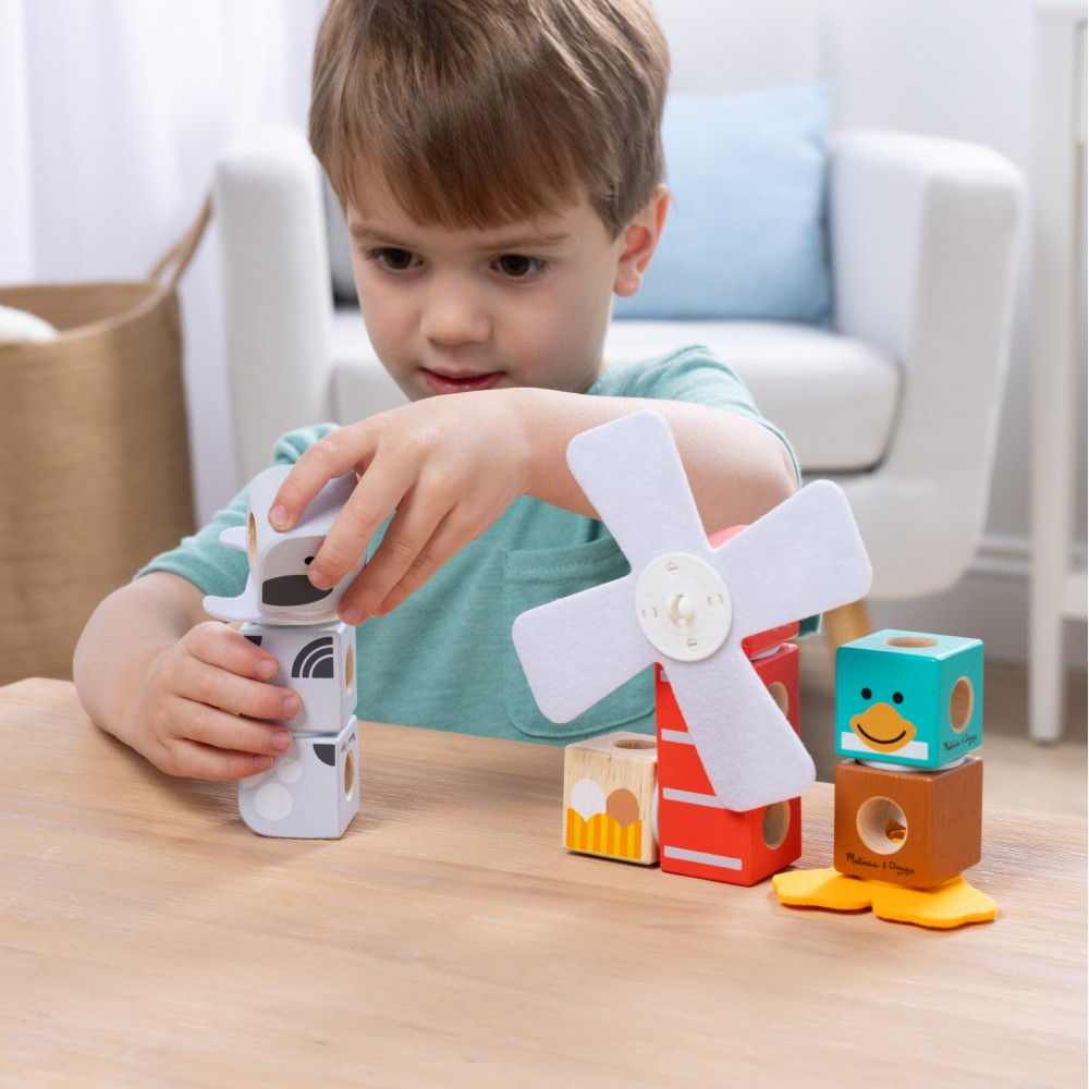 Melissa & Doug - Деревянные КОНСТРУКТОРЫ Blockables На ферме 16 элементов 20155254