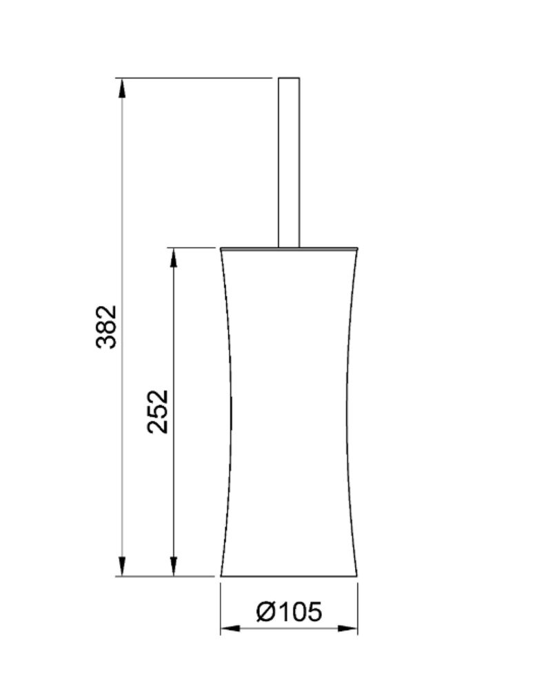 Ёршик туалетный напольный нерж. сталь 09078.S матовый