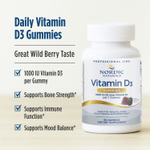 Nordic Naturals, жевательный витамин D3, со вкусом лесных ягод, 60 жевательных таблеток