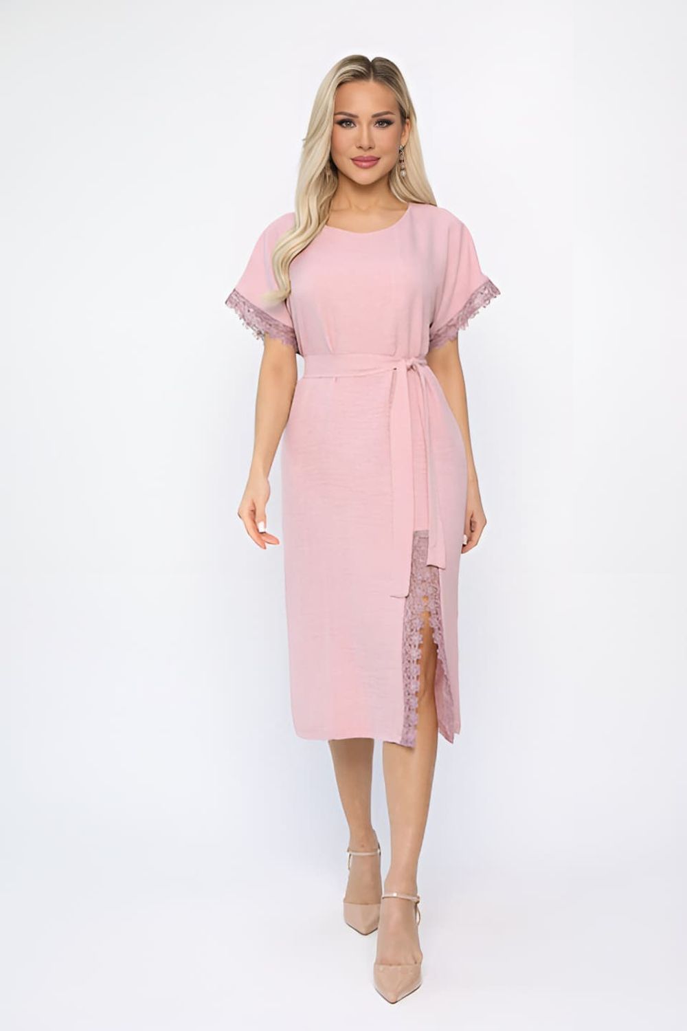 Платье Цветные кружева (пыльная роза) П13658-18М LT Collection