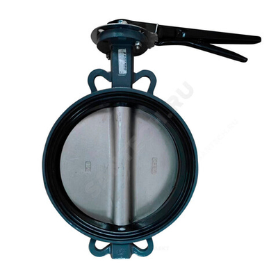 Затвор дисковый поворотный чугун 2012HA Ду 40 Ру16 межфл с рукояткой диск нерж манжета NBR Benarmo