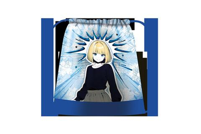 Сумка д/сменной обуви цветная, ткань, дизайн 420/340 "Девочка на голубом 2024" (Пчелка)