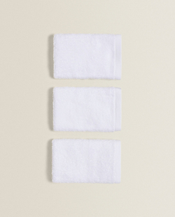 ZARA HOME (НАБОР ИЗ 3 ШТ.) ПОЛОТЕНЦЕ ИЗ ВЫСОКОКАЧЕСТВЕННОГО ХЛОПКА, БЕЛЫЙ