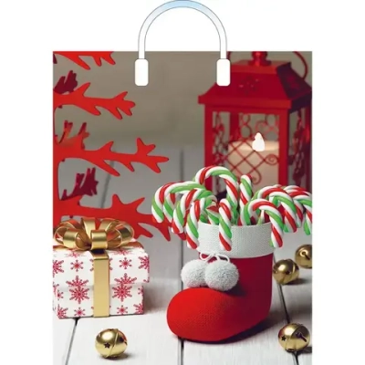 Пакет ПЭ с пластмассовыми ручками 38+3см(Сапожок) НГ Артпласт (комплект 10 шт)