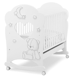 Детская кровать Erbesi Stella с окном белый/серый