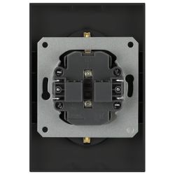 Розетка ЭРА Arktik 16-2105-05 двойная с заземлением 2X2P+E Schuko со шторками 16А-250В антрацит | Эра Arktik