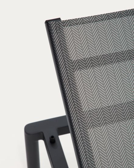 Шезлонг Lesina из алюминия и ткани графитового цвета