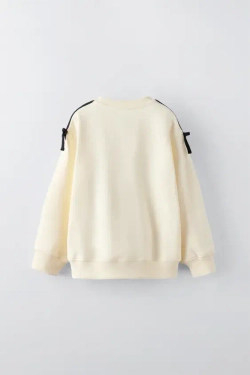 ZARA ХУДИ С РЕЛЬЕФНОЙ НАДПИСЬЮ, ЭКРЮ