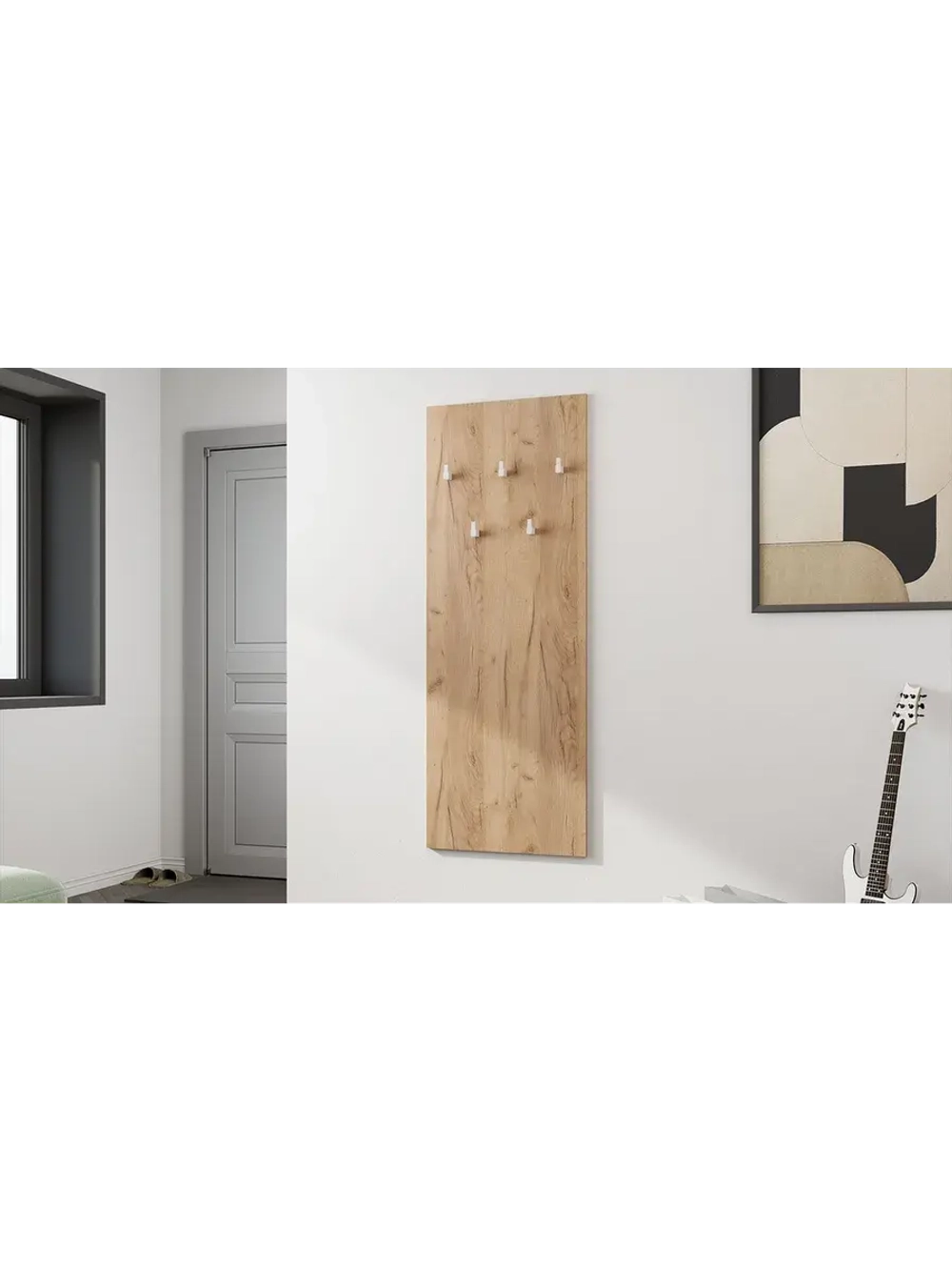 Прихожая с зеркалом Дуб Крафт золотой 145х43х195