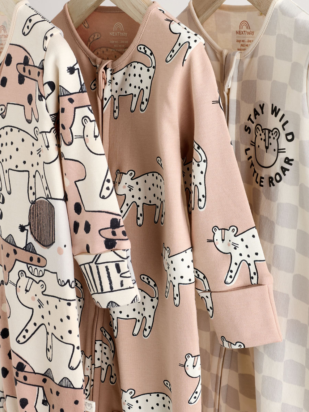 Комбинезон / Cлип для малышей Next AA5-958, 3 шт., Бежевый