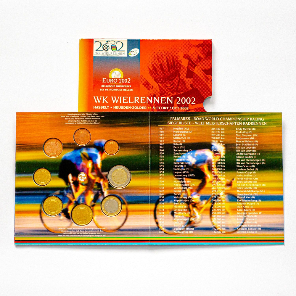 Belgium 2002 Year Set "Road Cycling WC 2002 Brussels"