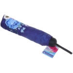 Зонт механический ветроустойчивый, матовая ручка «BESTzontik» цветы на темно синем, длина 25см, d-110см