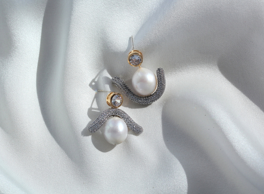 Серьги Baroque из натурального жемчуга