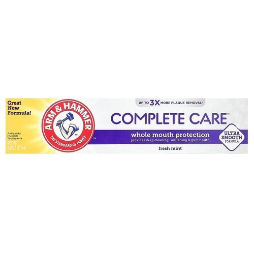 Arm & Hammer, CompleteCare, зубная паста с фторидом против кариеса, свежая мята, 170 г (6 унций)