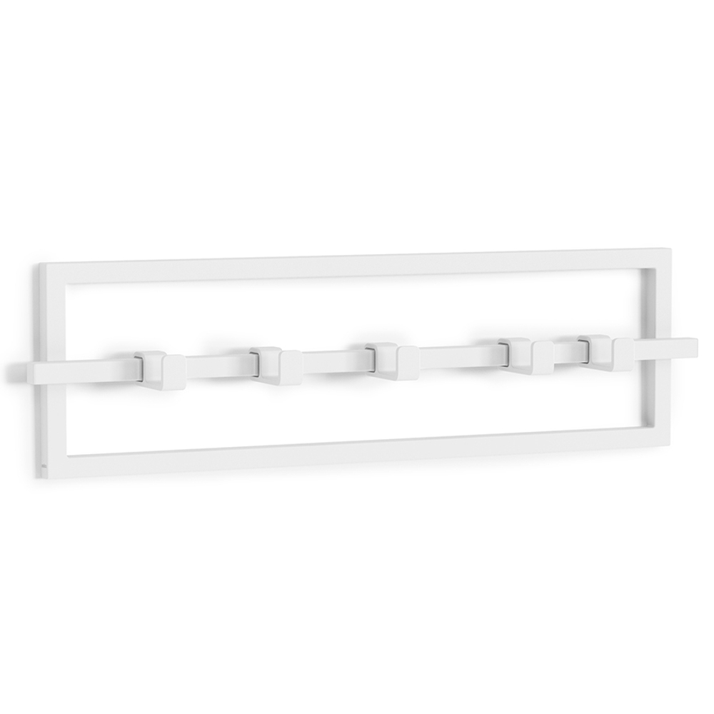 Вешалка настенная cubiko, 53 см, белая, 5 крючков