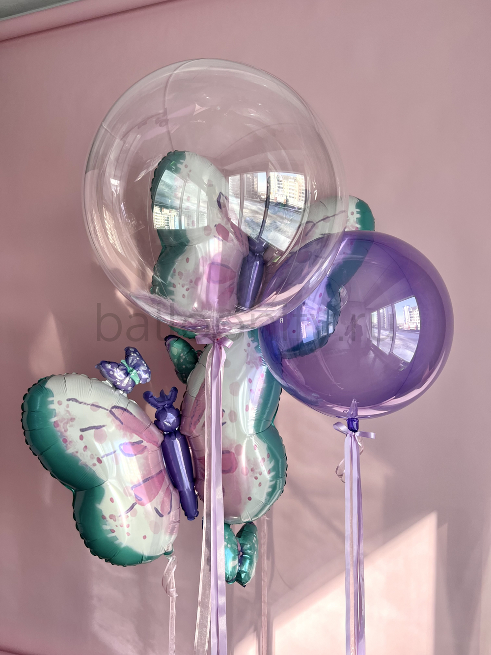 Набор шаров " Сиреневенький " Дизайн № 4