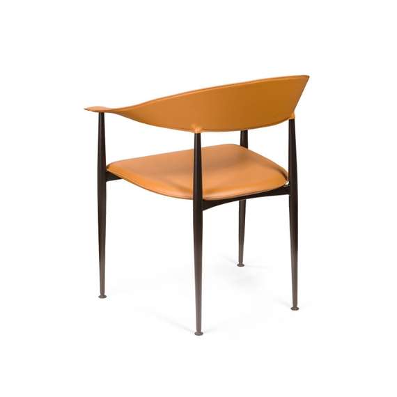 Стул с подлокотниками Rotti, кожа коричневый