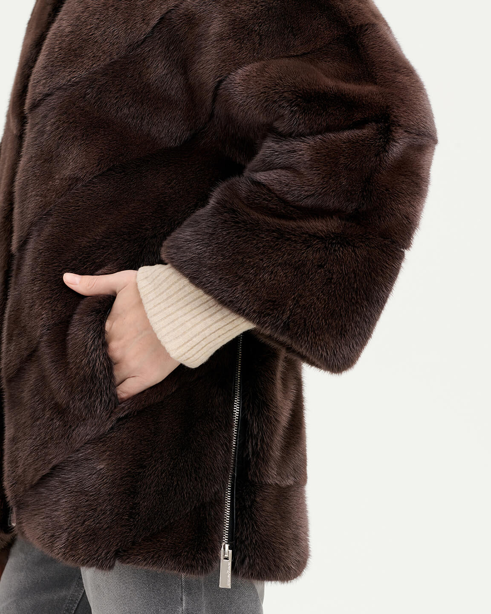 Шуба из меха норки