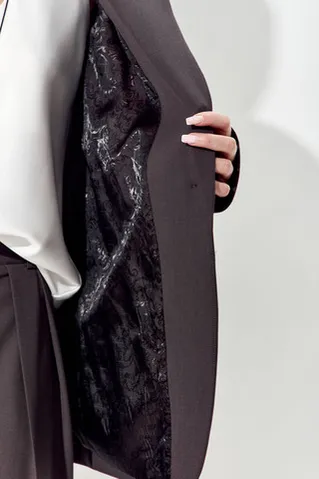 Пиджак свободный костюмный графитового цвета