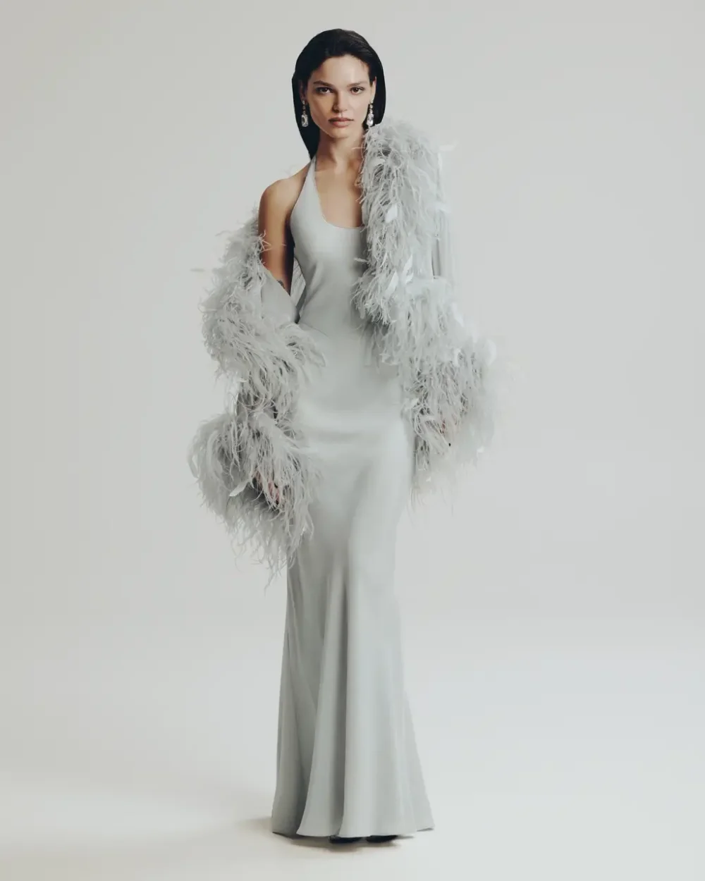 Платье серебро