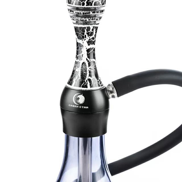 Кальян 7 Star - 554 Черный Белый (Mini)