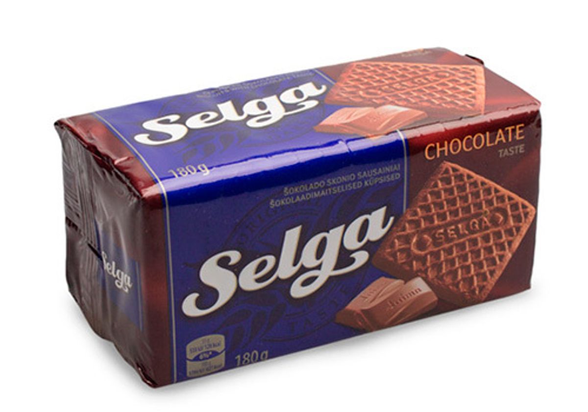 Печенье со вкусом шоколада Selga, 180г