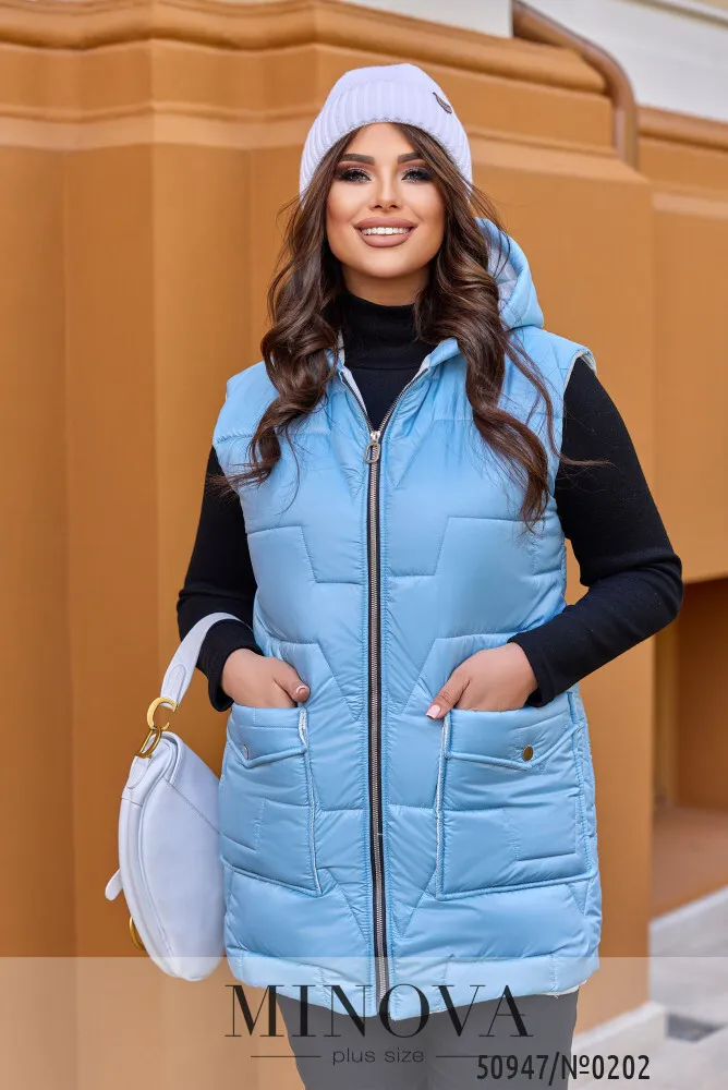 Жилет 0202-голубой Minova