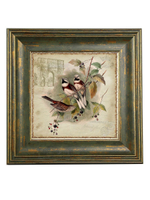 Картина на стену для интерьера на холсте в раме "Птицы" 29*29 см