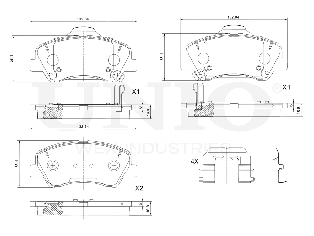 Колодки тормозные диск. передние UNIO BRP-20098