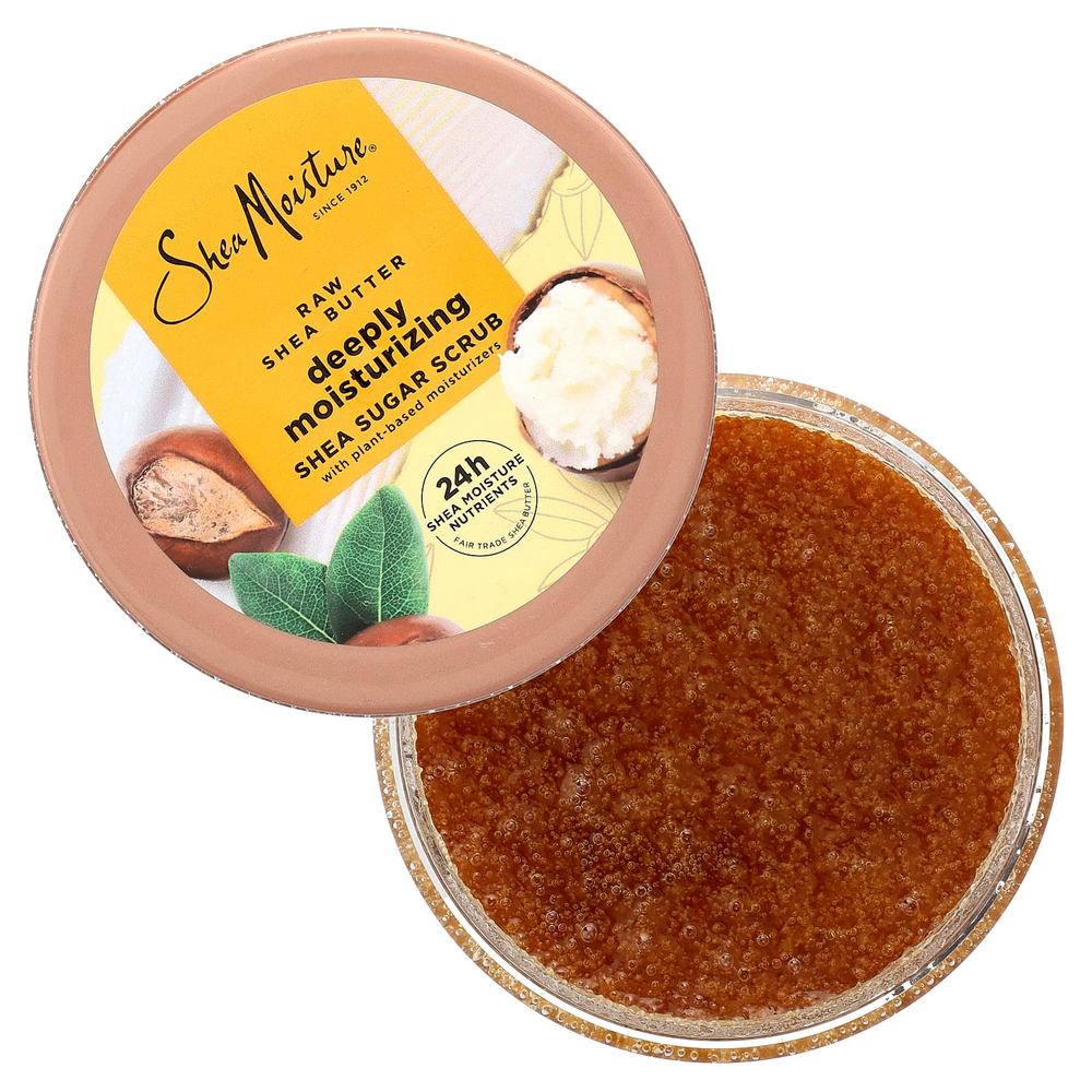 SheaMoisture, скраб с сахаром ши, глубокое увлажнение, необработанное масло ши, 340 г (12 унций)