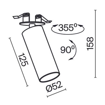 Встраиваемый светильник Technical C053CL-L12W4K-W-B