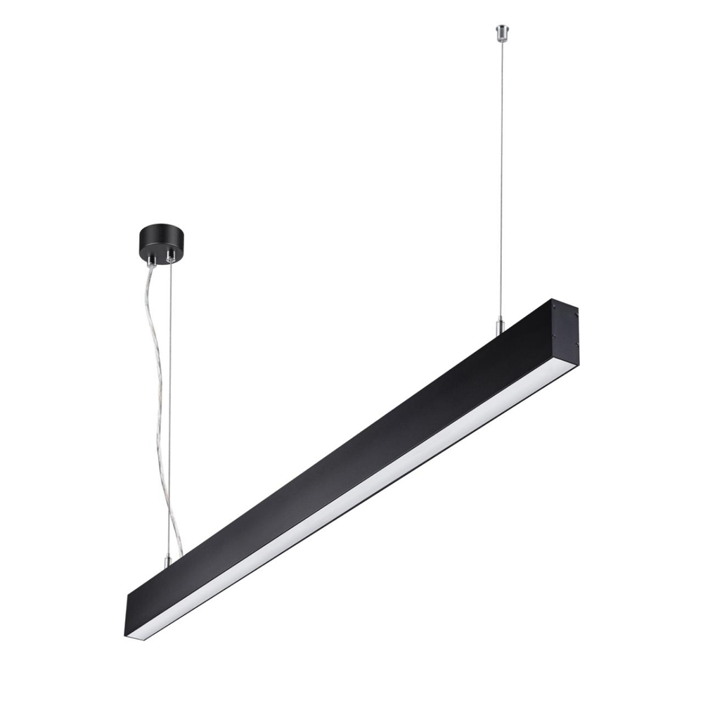 358878 OVER NT22 342 черный Светильник подвесной светодиодный (длина подвесов 1,2м) IP20 LED 4000K 40W вниз + 12W вверх 220V ITER
