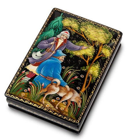 Народные промыслы ШК-75/12 Шкатулка «Охота» исп. С.В.