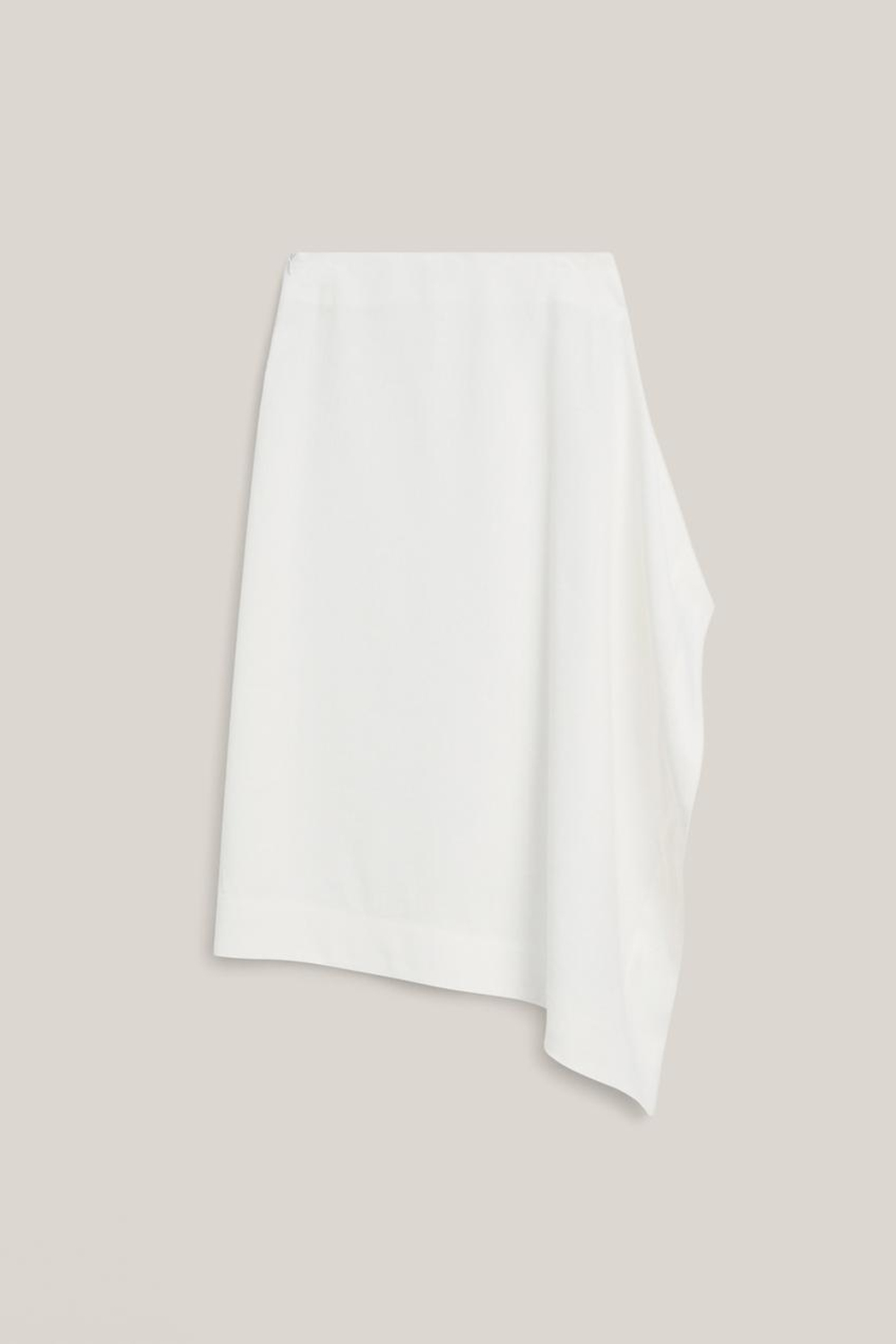 Massimo Dutti Струящаяся юбка-парео миди - Limited Edition, экрю