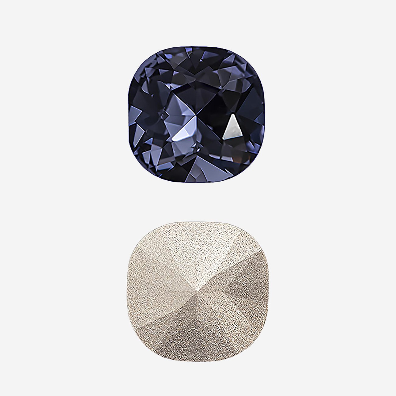 Кристалл Кушон (Сushion), оттенок "Танзанит"/"Tanzanite", 12мм