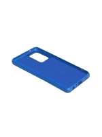 Силиконовый чехол с микрофиброй для Samsung Galaxy A52 blue DF