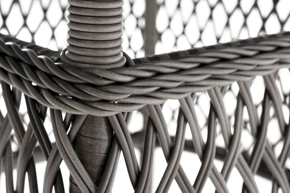 "Эспрессо" плетеный круглый стол, диаметр 118 см, цвет графит