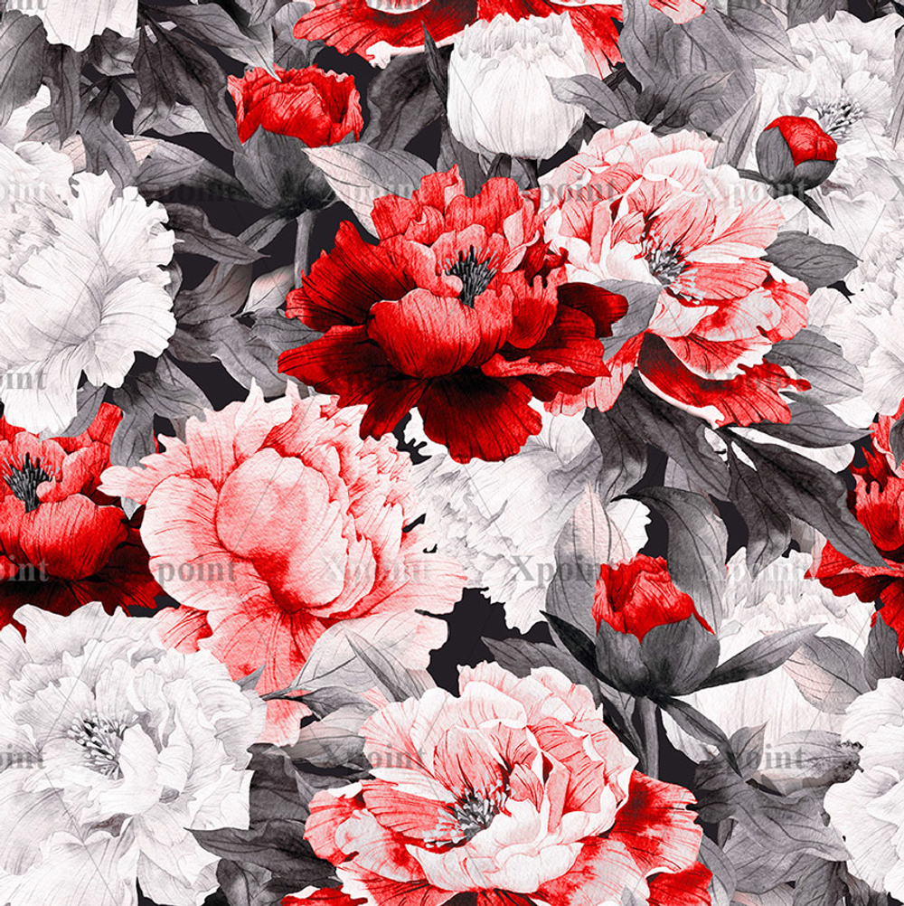 Микровелюр Xpoint 0076.04 Цветы