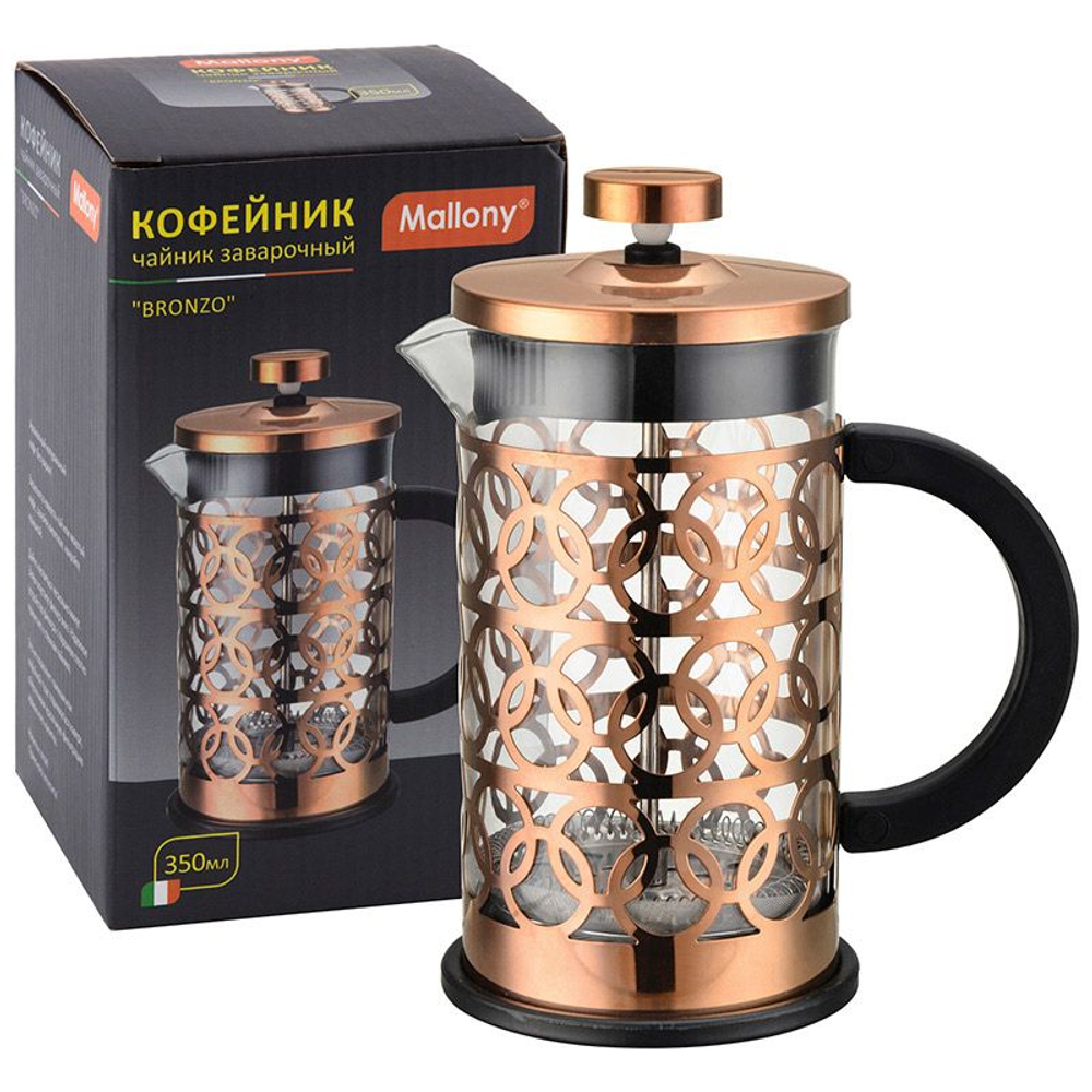 Чайник/кофейник (кофе-пресс), BRONZO, объем: 350 мл (медный) 950153-SK