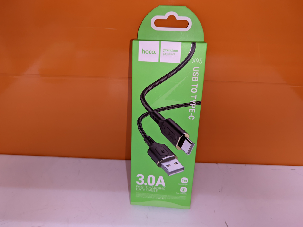 Кабель Type-C Hoco X95 (3A,1m) black