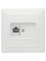 Розетка интернетная RJ-45 cat5e ProfiTec Optima белая