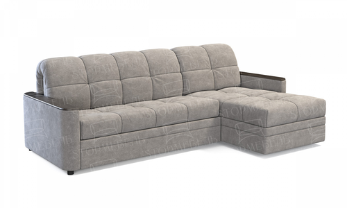 Ладья-1 диван угл. с оттоманкой вар.2 2,1*2,0  ткань Бэст 06 НПБ+термовойлок (ST) Маш стежка да