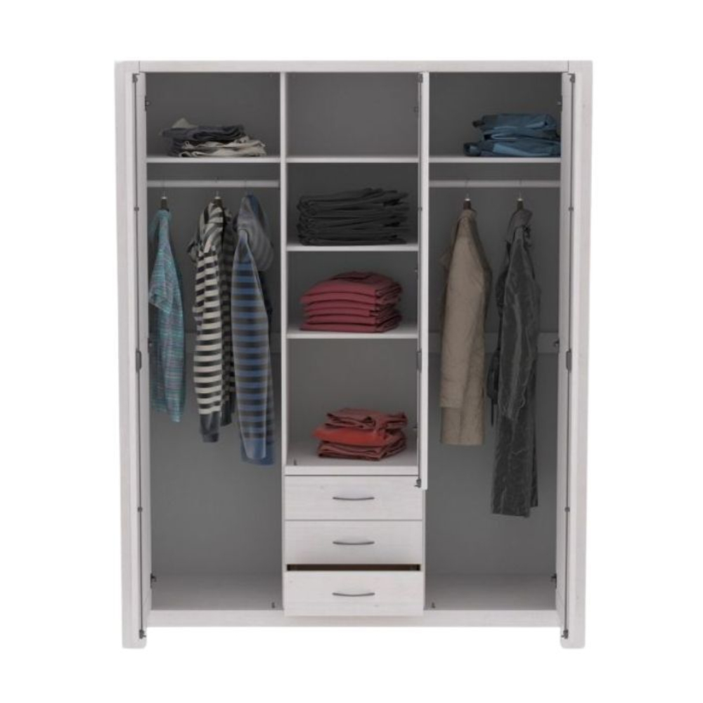 Шкаф Фьорд 123 (белый воск)