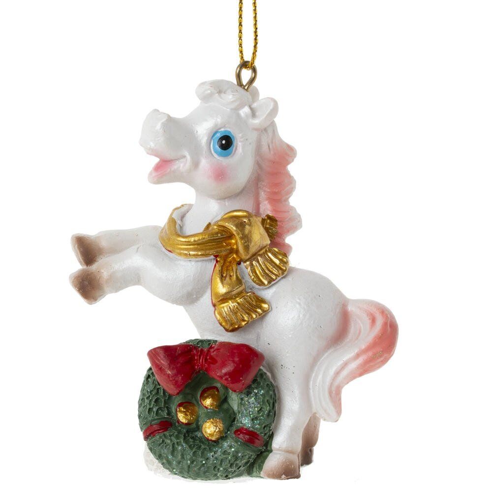 GAEM Фигурка декоративная подвесная "Лошадка", L6 W3 H8 см, 6в.