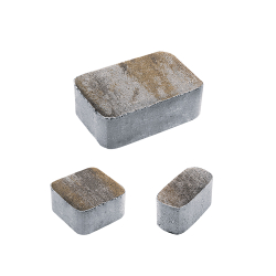 Тротуарная плитка КЛАССИКО - Листопад гладкий Песчаник, комплект из 3 видов плит