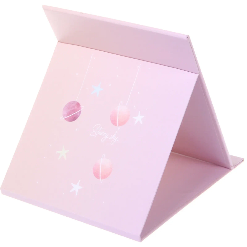 Зеркало косметическое складное «ФОРТУНА БРИ», микс 4 дизайна, мрамор, 17*13,5см