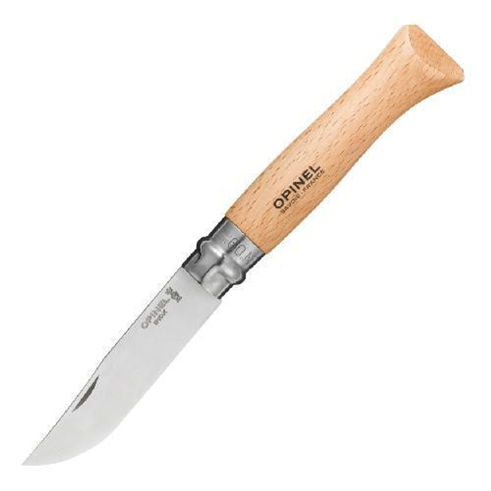 Нож туристический Opinel №9, углеродистая сталь, рукоять из дерева бука, 113090