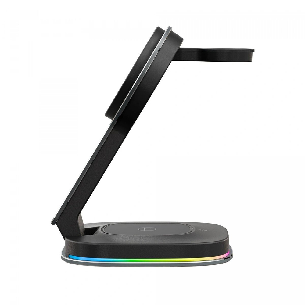 Беспроводное зарядное устройство Breaking DS10 Trio 3in1 Qi2 20W, Графит