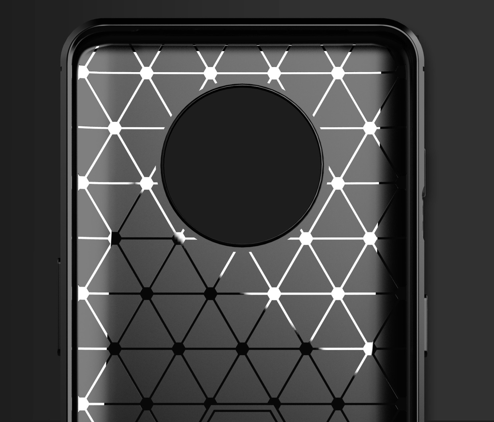 Чехол для OnePlus 7T цвет Black (черный), серия Carbon от Caseport